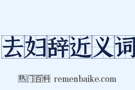 去妇辞近义词是什么意思的图片